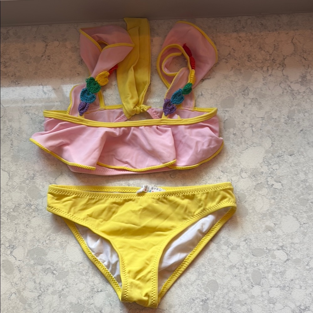 Nessi Byrd Kids Yellow Bikini Set